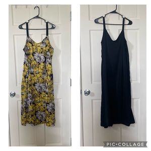 2 for 19 Who What Wear slip dresses black and floral size xl